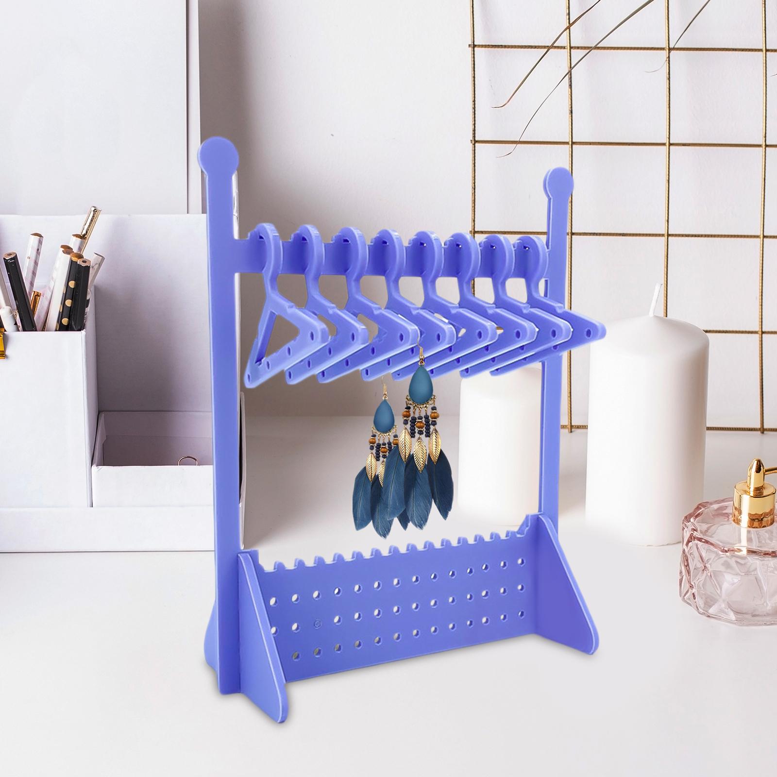 Earring Display Stand Holder Tabletop Jewelry Display Rack for Showcase Shop Violet