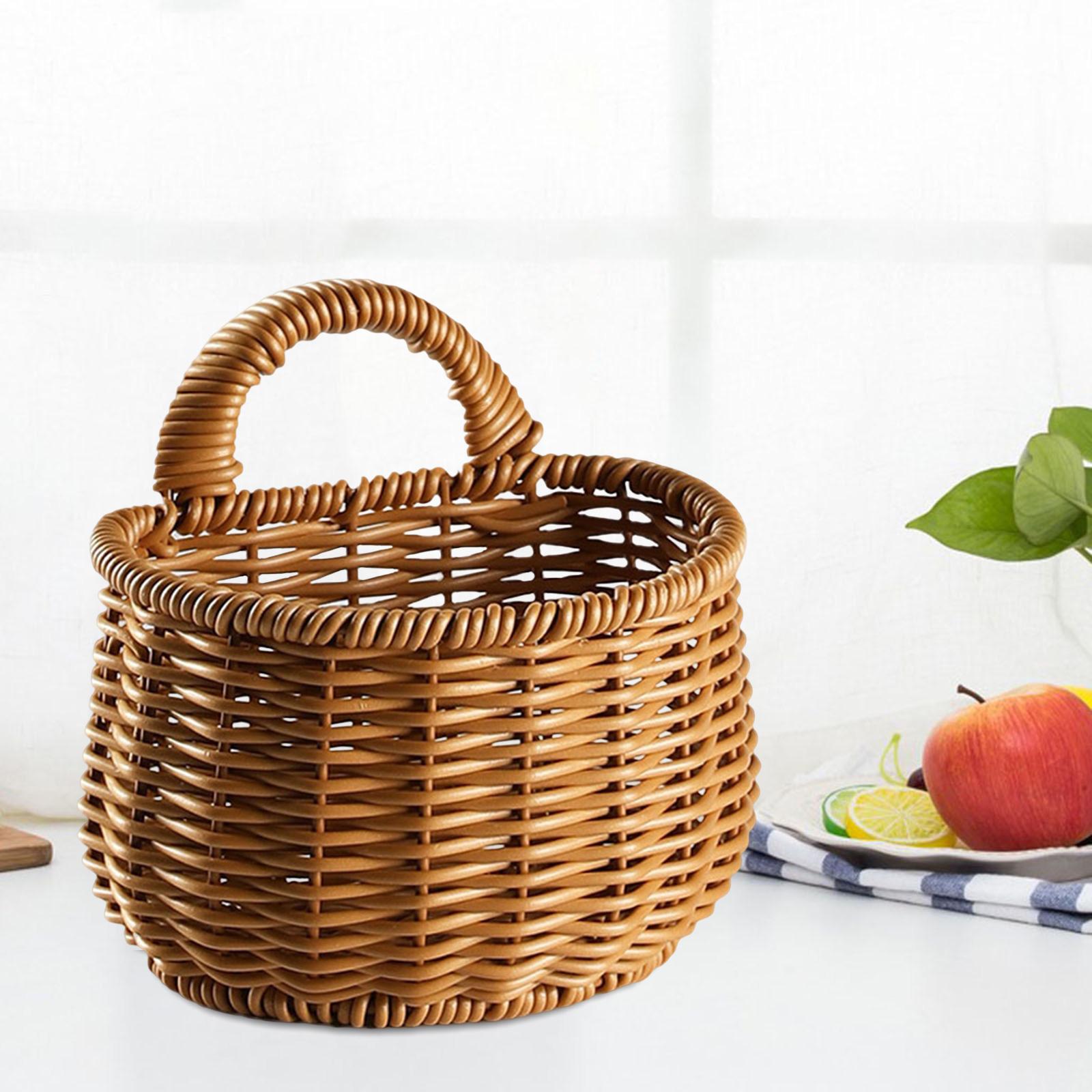 Kitchen Storage Basket Woven Hanging Baskets for Vegetables Toiletries Onion 13cmx10.5cmx13cm