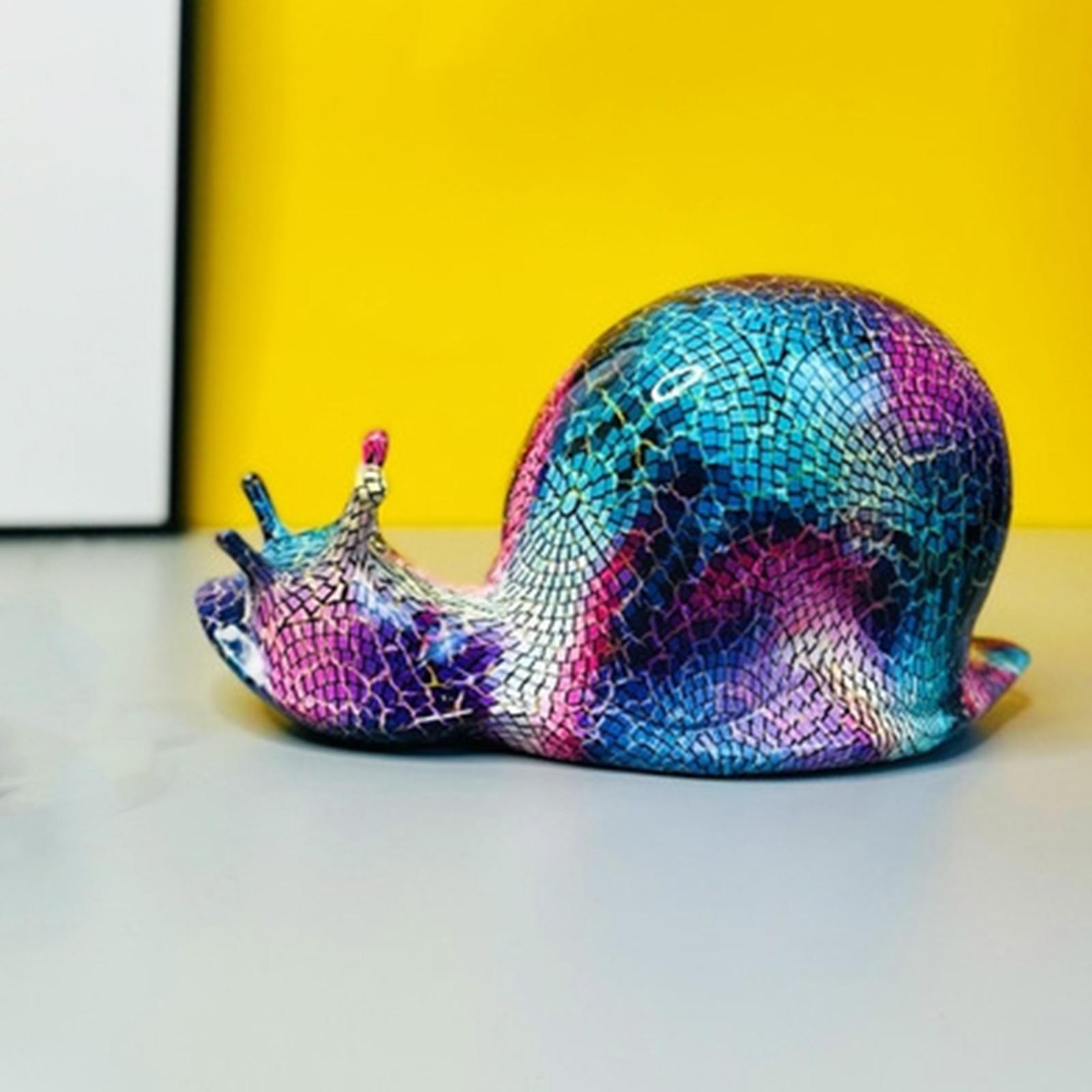 Snails Sculpture Artwork Ornament Animals Statue for Home Living Room Office blue