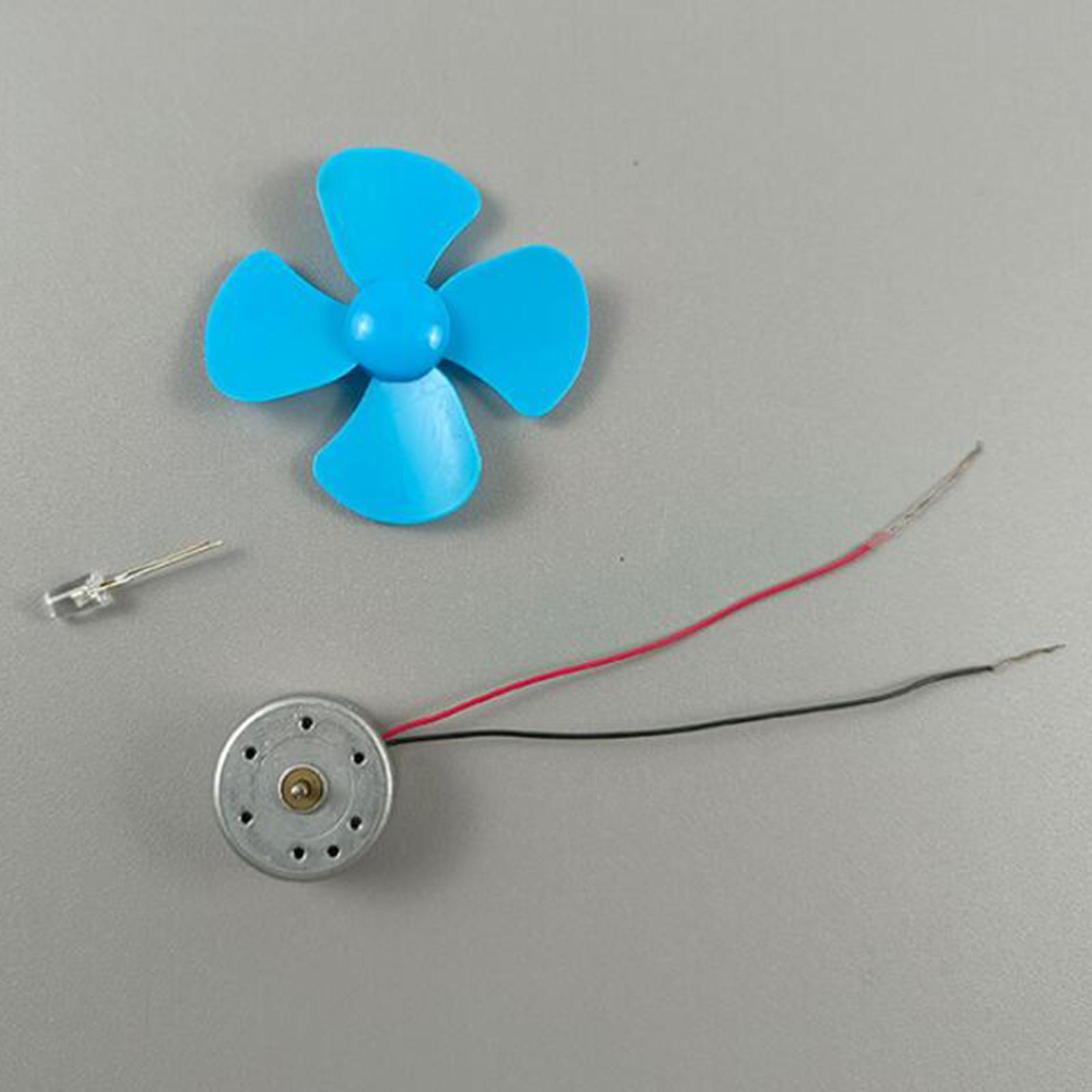 5xWind Power Generator Physics Simple Circuit Electrical Lighting Assembly Kit