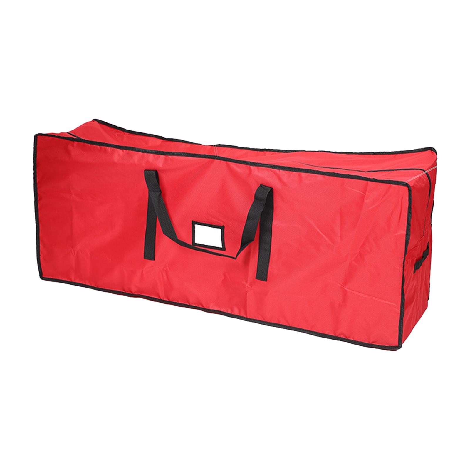 Large Christmas Tree Storage Bag Durable for Holiday Xmas Disassembled Trees Red 122x38x50cm