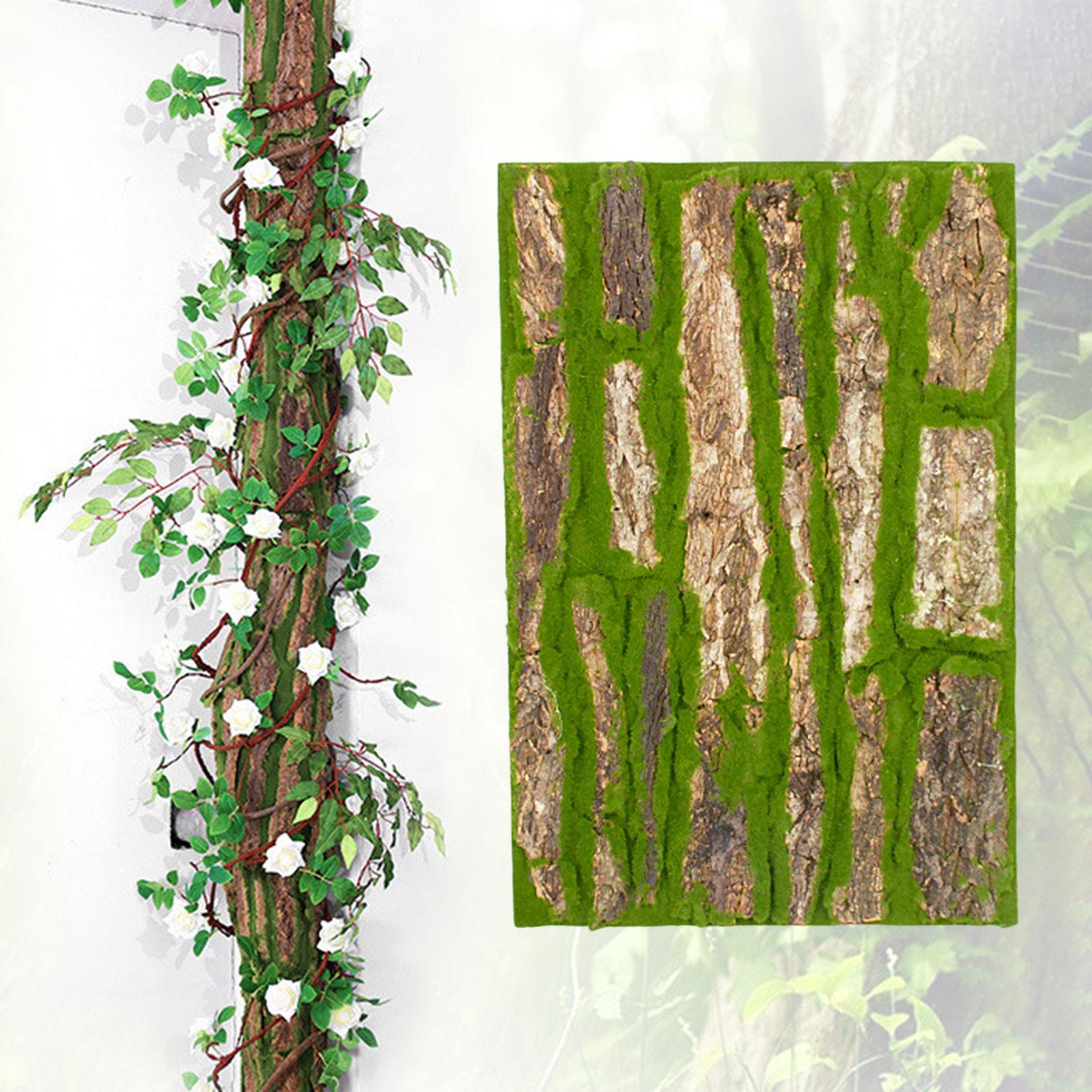 Simulation Bark Cover DIY Green Plant Portable for Garden Home Aquarium 40cmx60cm