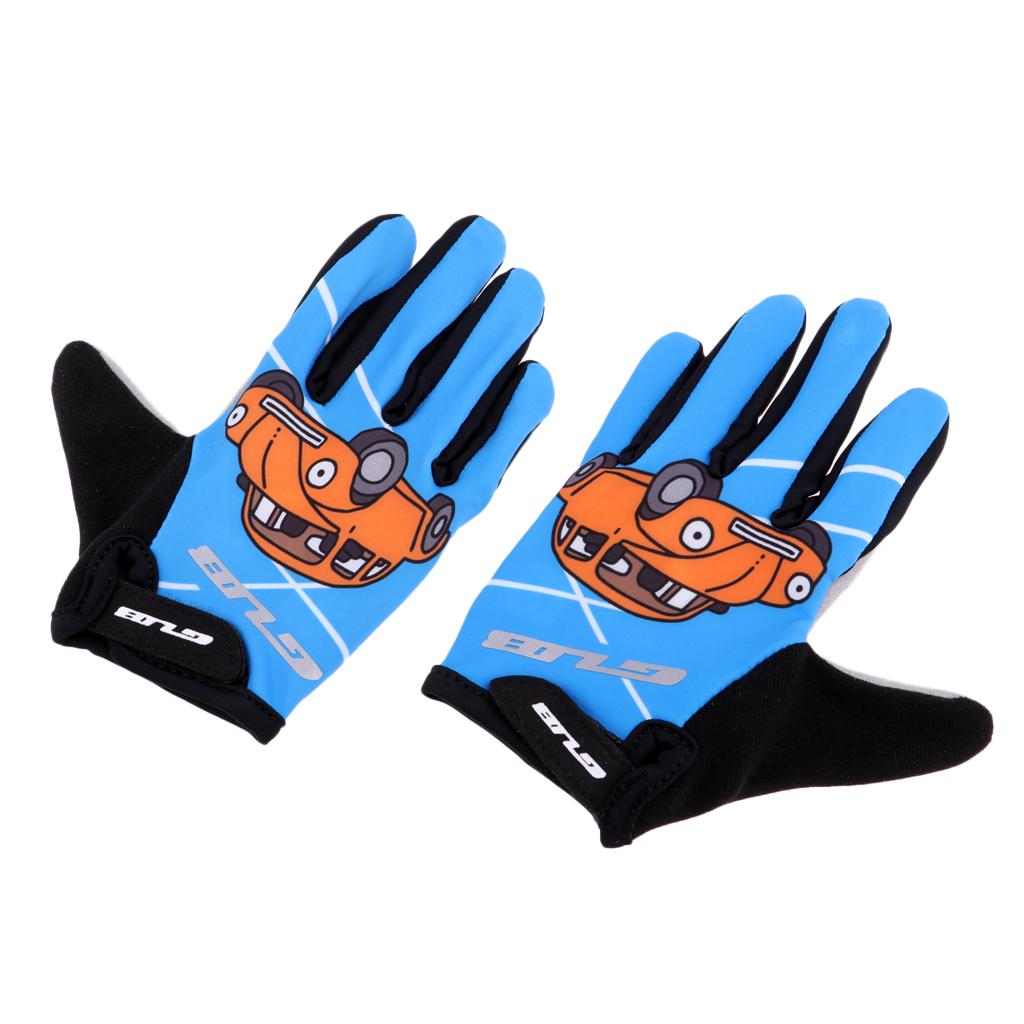 Kids Cycling Gloves Children Boys Girls Riding Glove Car  L  Long Finger 