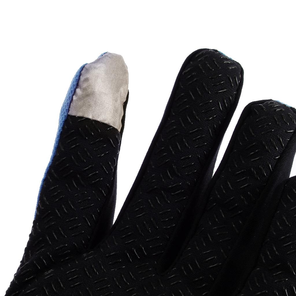 Anti-slip MTB Cycling Gloves Touch Screen Sport Long Finger Glove Sky Blue