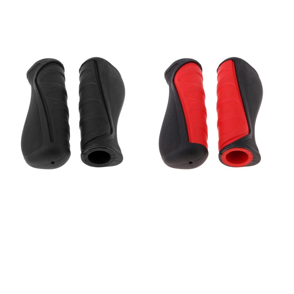 1 Pair Rubber Bike Handlebar Grips Electric Scooter Handle Cover Black