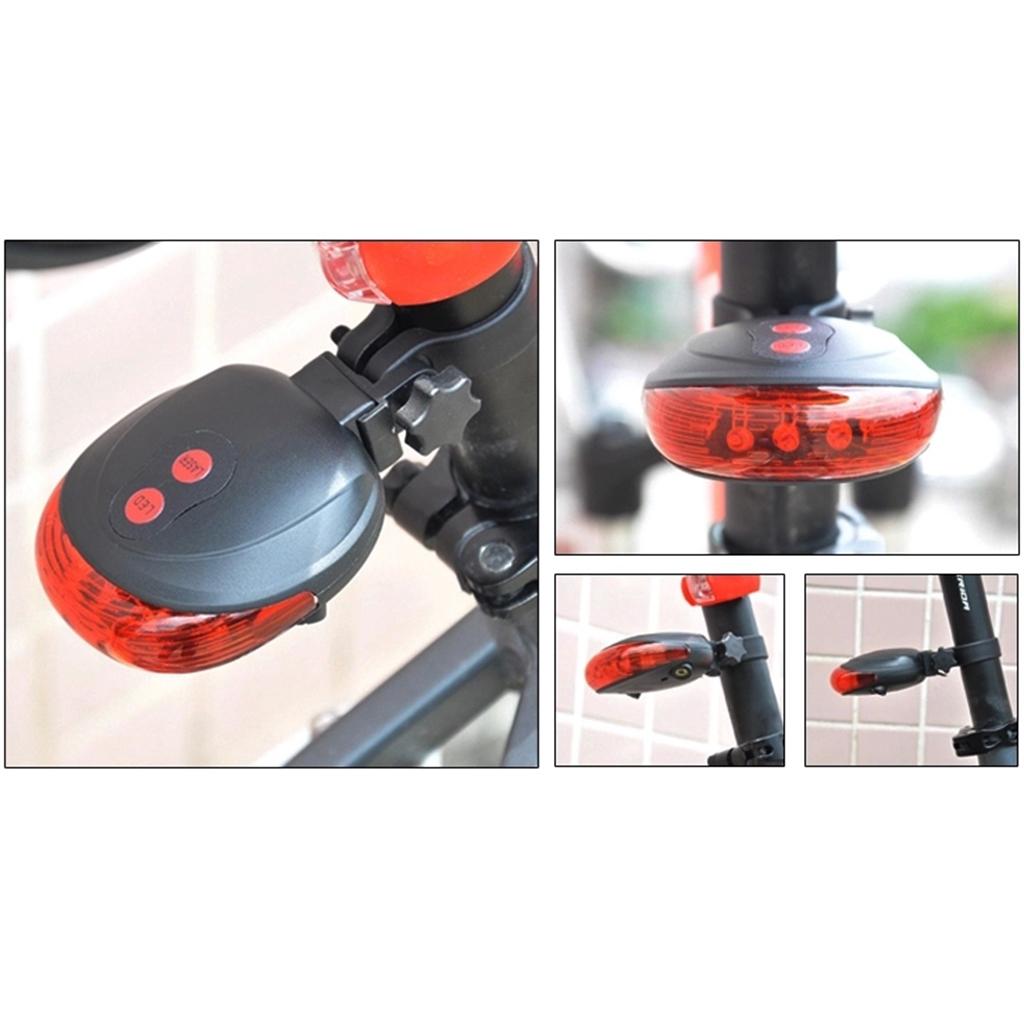 Bike Rear Taillight Cycling Seatpost Lamp Torch Laser Warning Light Red
