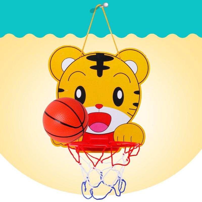 Portable Children Cartoon Animal Basketball Board Home Hanging Basket Toys