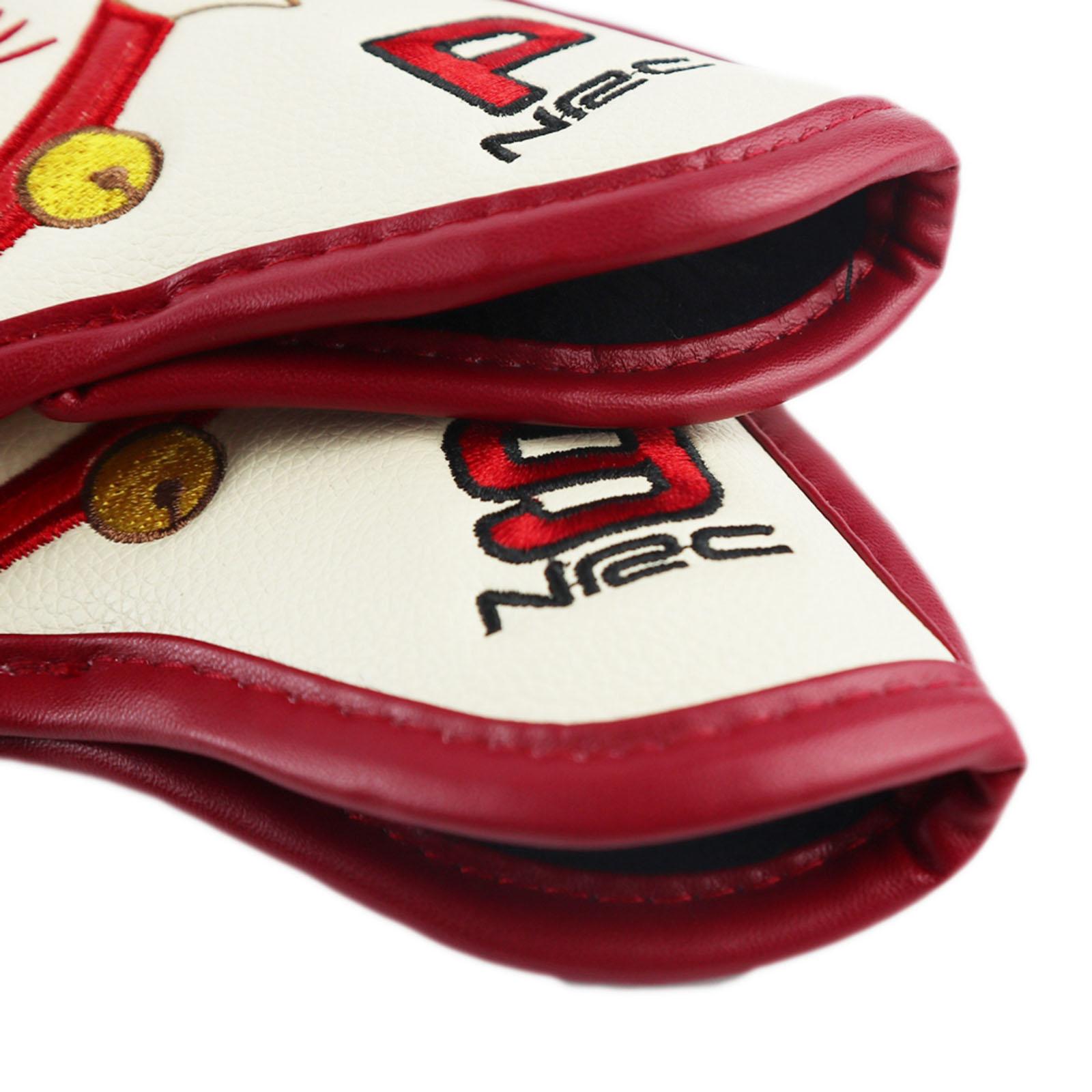 2 Pieces  Blade Putter Head Cover Protector Club Headcover Lucky Cat
