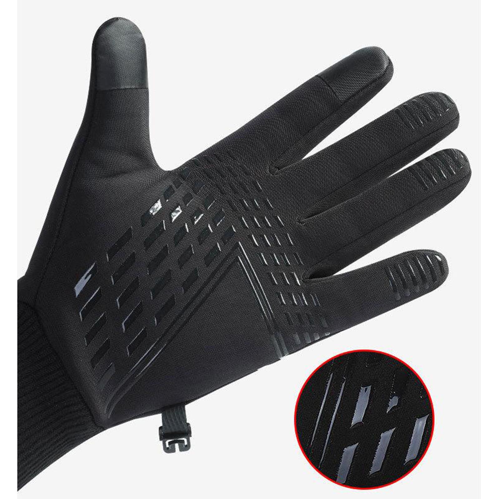 Winter Outdoor Cycling Hiking Sports Gloves Touch Screen L Black K111