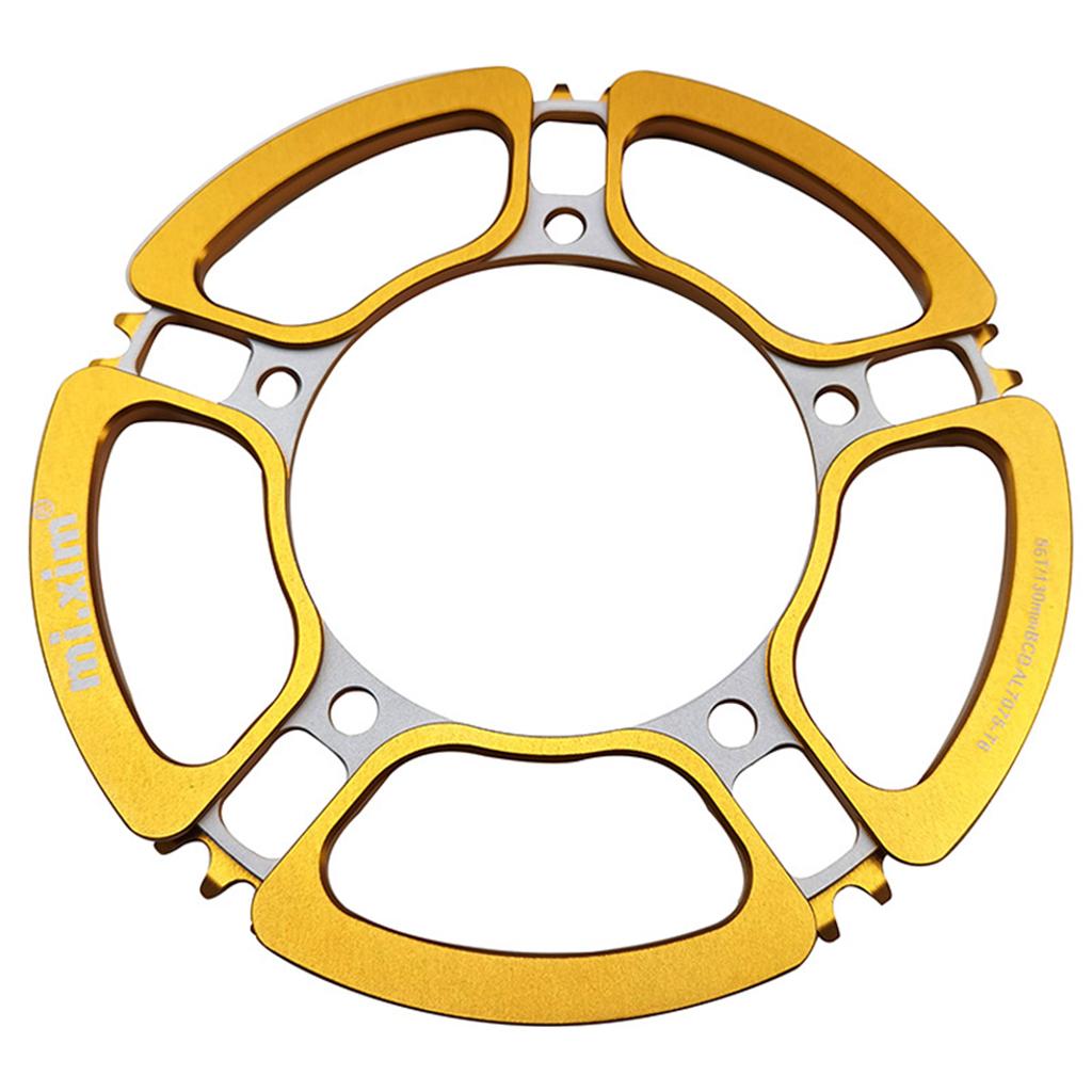 Bicycle Chainrings Narrow Wide Chainwheel Cranksets Guard 130BCD Golden