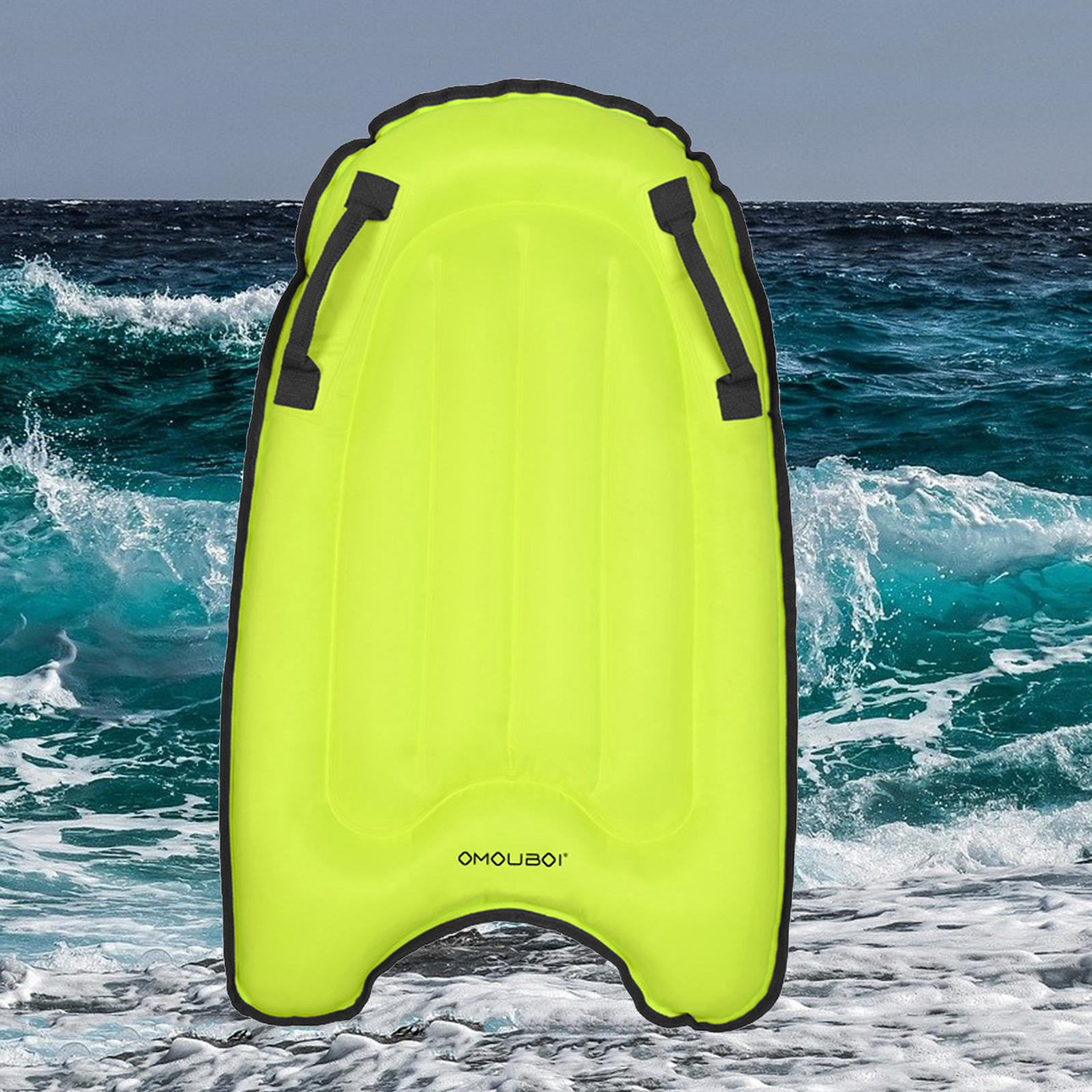 Inflatable Float Board Swimming Surfboard Surfing Toy Green_Inflator