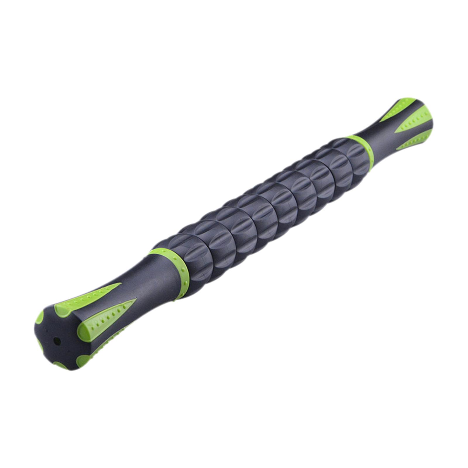 Muscle Roller Massage Stick for Athletes 17" Body Massager Black Green