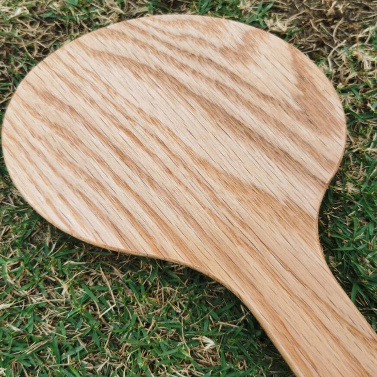 Wooden Tennis Spoon Sweet Spot Trainer Tennis Racket Practice Batting Yellow