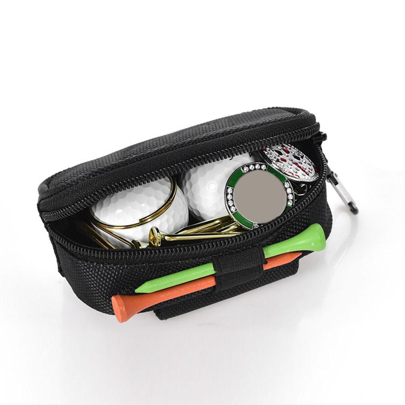 Golf Ball Tees Waist Pouch Holder Belt Sport Bag Container Zipper/