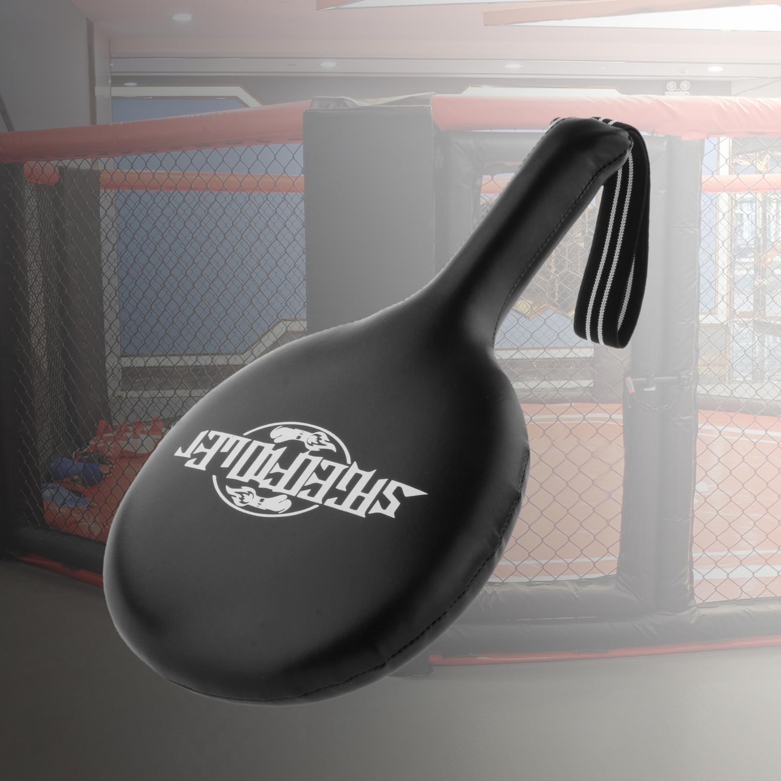Boxing Mitt Training Target Punch Pad Glove Focus MMA Karate Combat  black