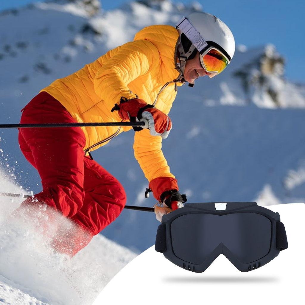Snow Ski Safety Glasses Goggles Anti Fog Motorcycle Protective Eyewear Gray