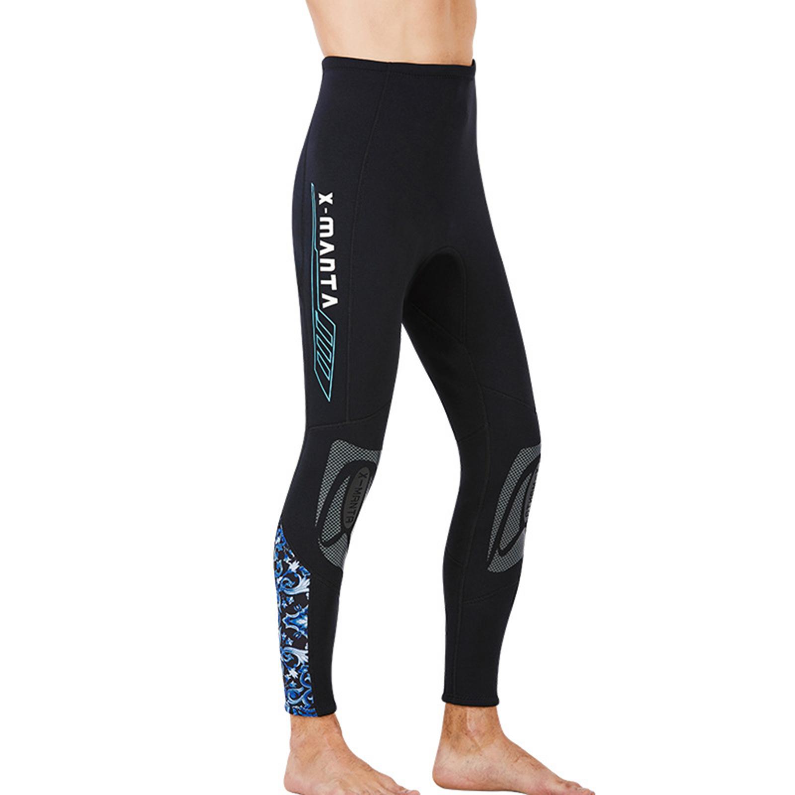 Adult Wetsuit Pant 3mm Neoprene Stretchy Long Leggings Trouser Blue M Men