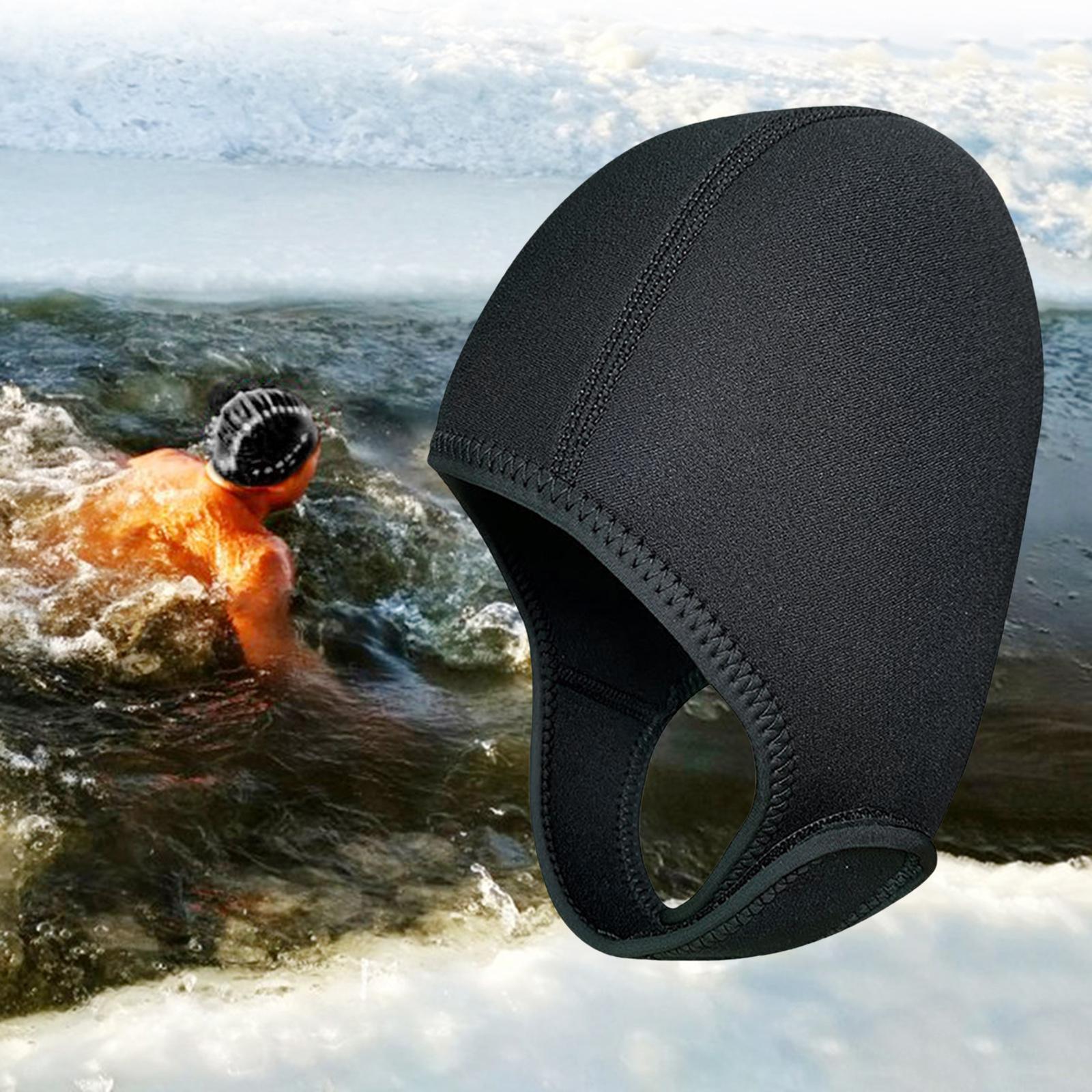 Dive Hood Snorkeling Hat Head Protection Ear Water Sports black