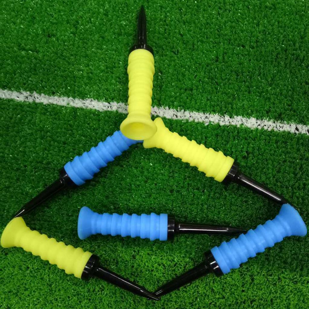 3Pcs Elastic Golf Tees Practice Tool Plastic Ball Holder Less Resistance Blue