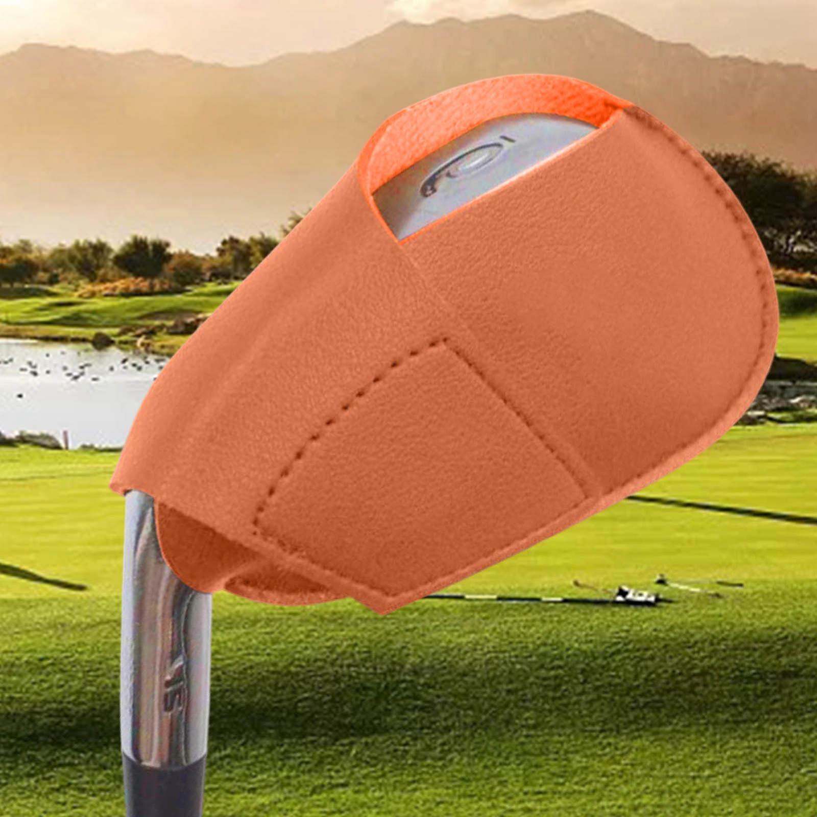 PU Leather Head Cover Protector Golf Iron Head Cover for Golf Brown