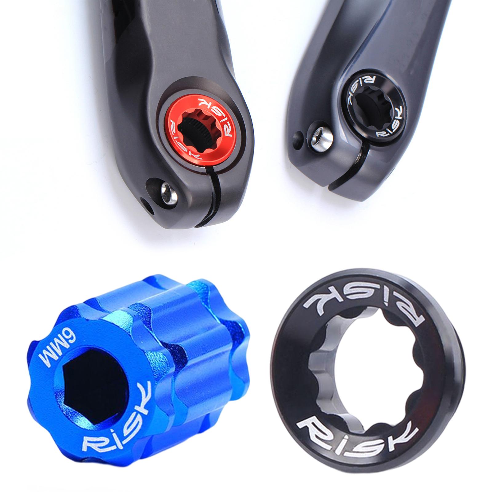 Crank Cover Screw M20 Crankset Lightweight Aluminum Alloy Black with Tool 