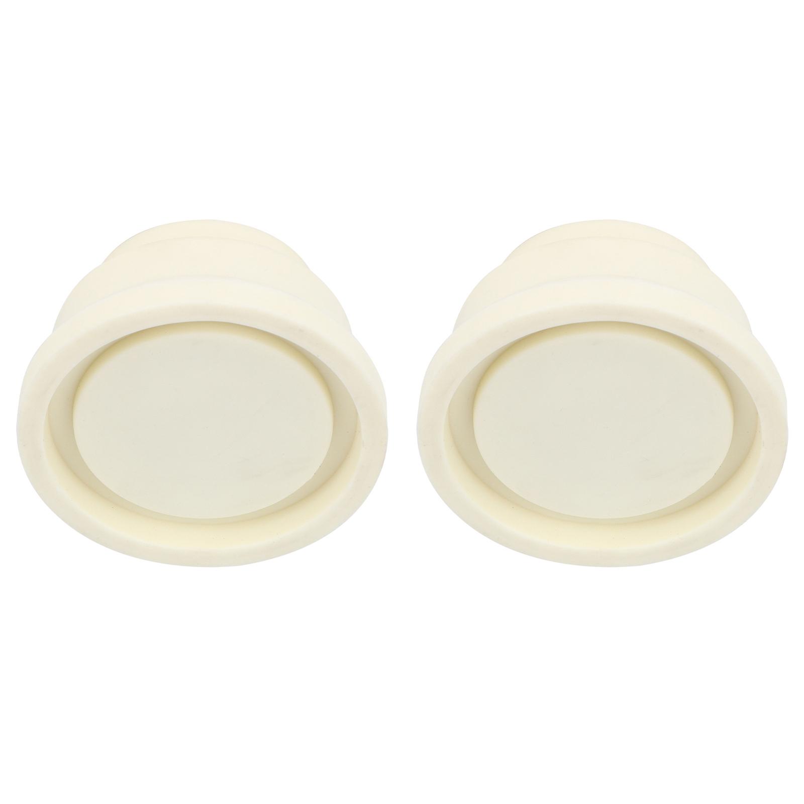 2 Pieces Inground Pool Ladder Rubber Bumpers Ladder End Caps Replacement White