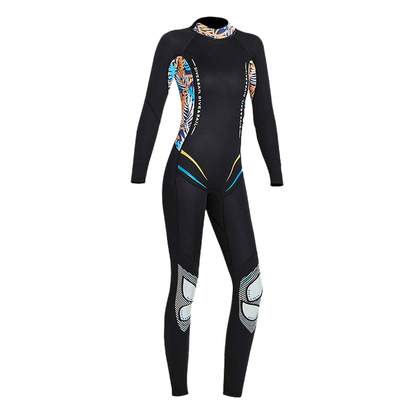 Womens Wetsuits Jumpsuit Back Zip for Diving Snorkeling Surfing XL