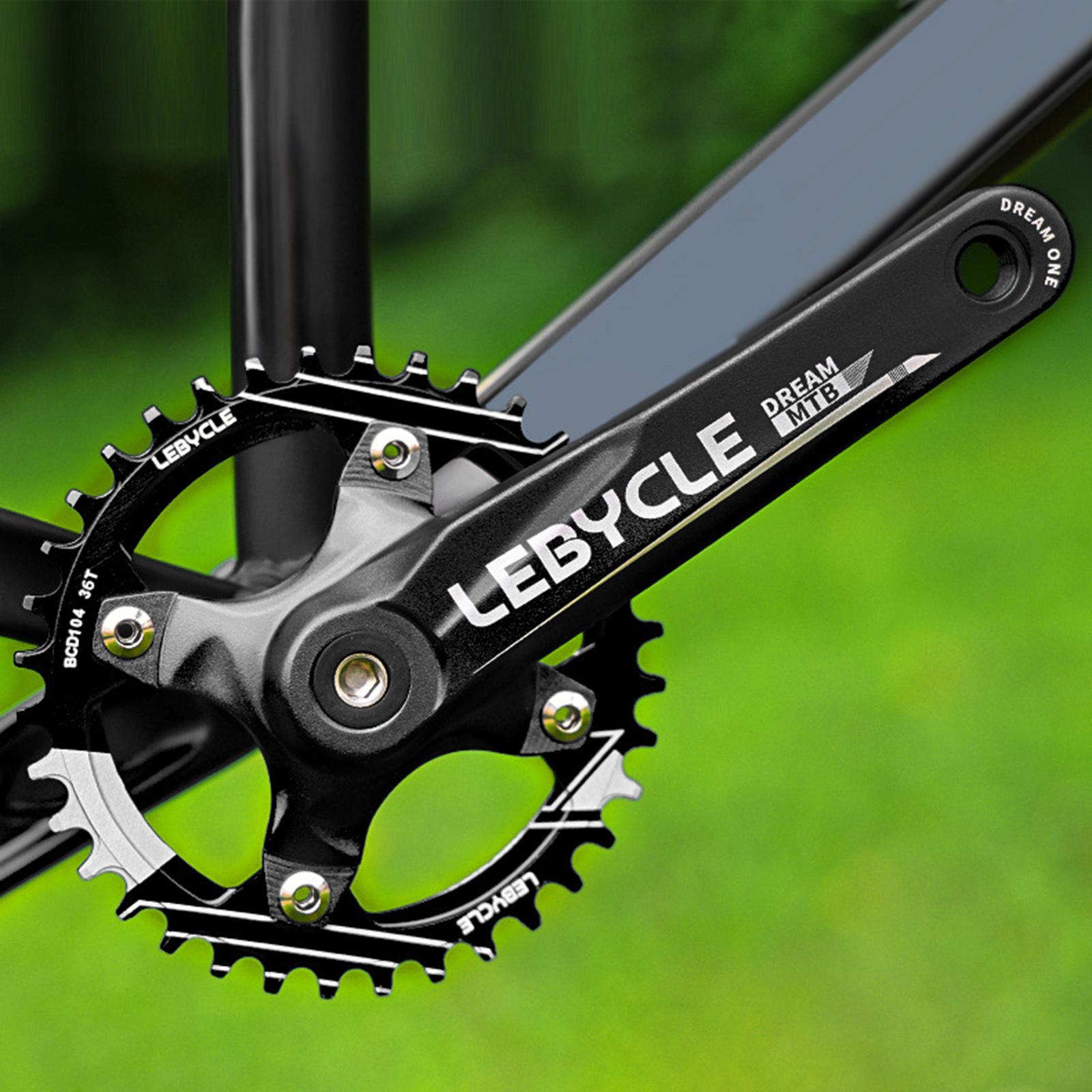 Mountain Bike Crankset 170mm Square Taper Aluminum Alloy Black Crankset