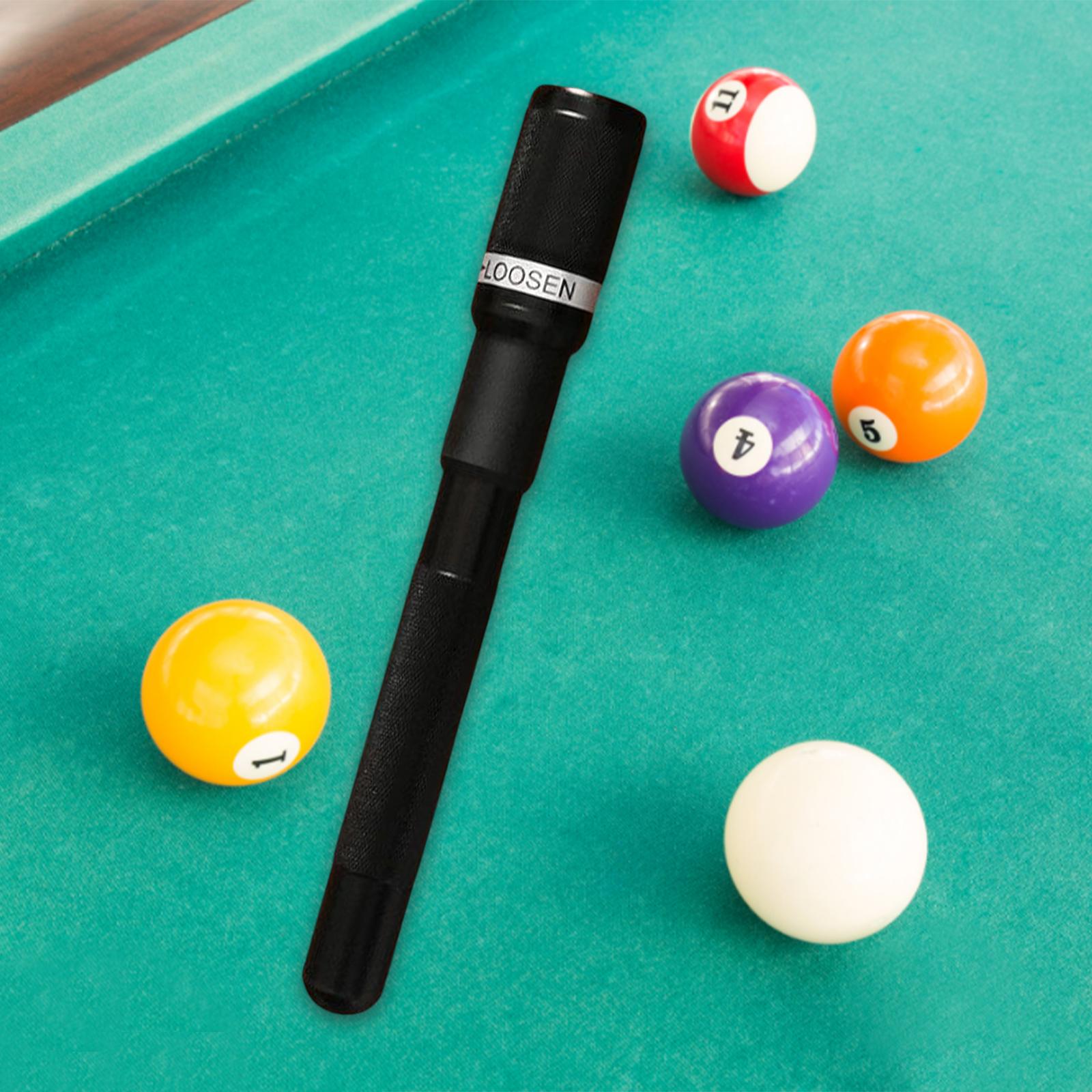 Telescopic Pool Stick Extension Butt Extender for Billiards Snooker Black