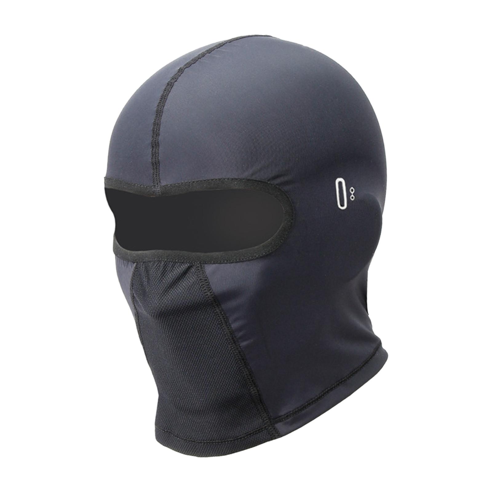 Ice Silk Balaclava Face Mask Headgear Windproof for Hunting Riding Hiking with Glasses Hole