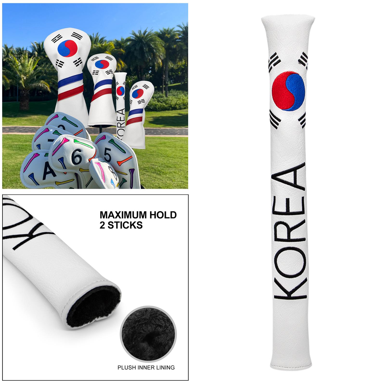 PU Leather Golf Alignment Stick Headcover Well Made Swing Trainer Premium