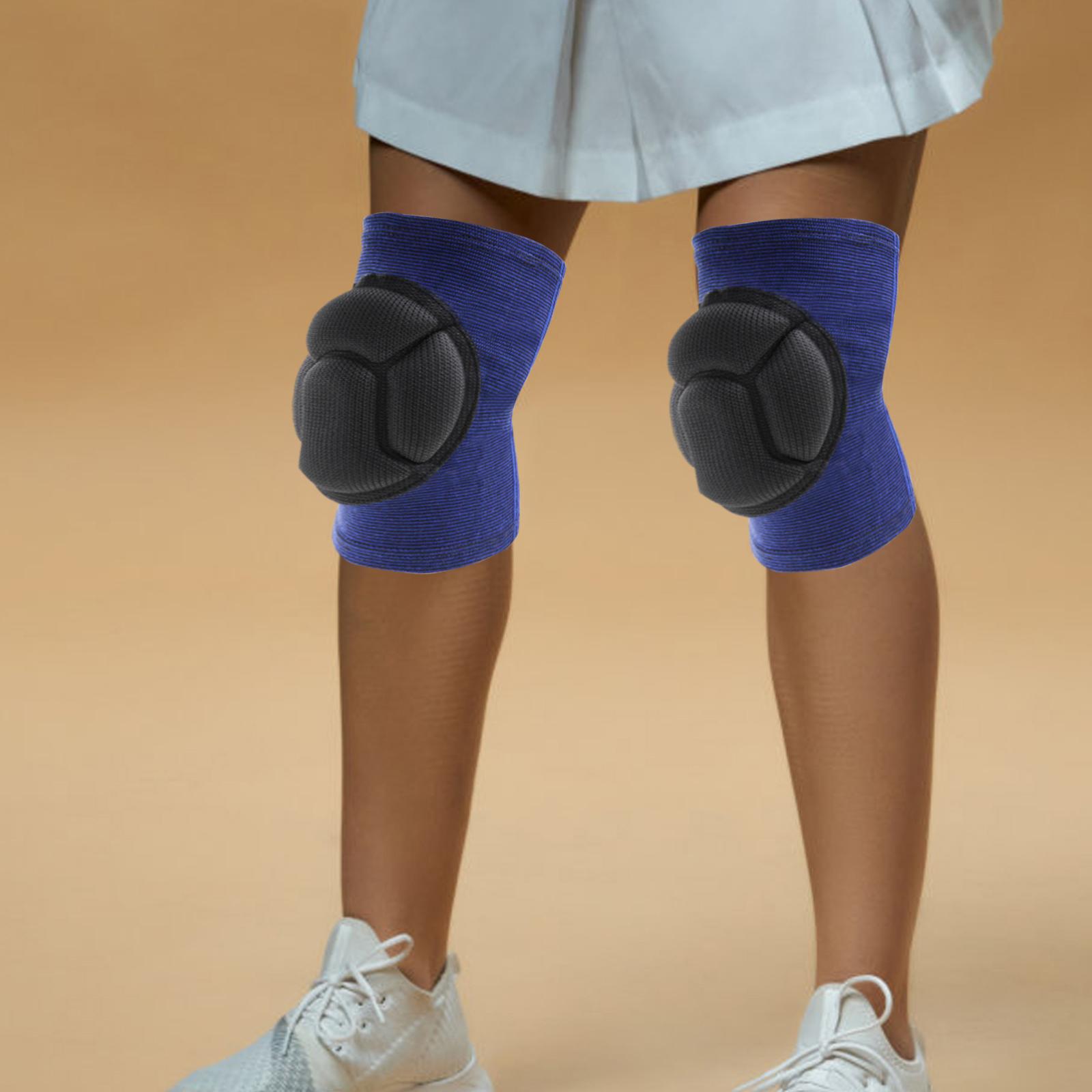 Thick Sponge 1Pair Knee Pads Volleyball Gardening Cleaning Protective Sleeve Blue S