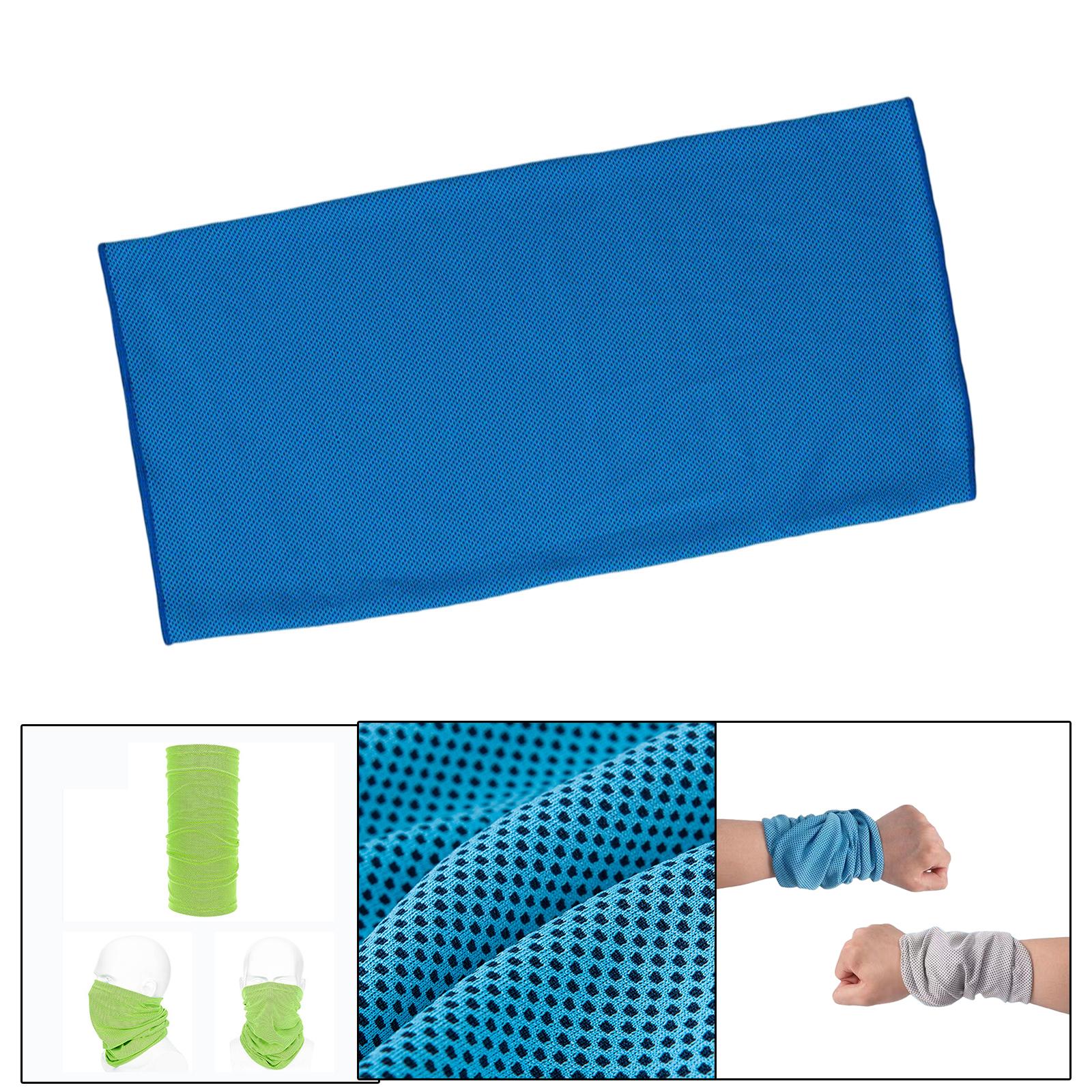 Multifunctional Wrist Sweatband Cooling Wristbands for Basketball Workout Blue