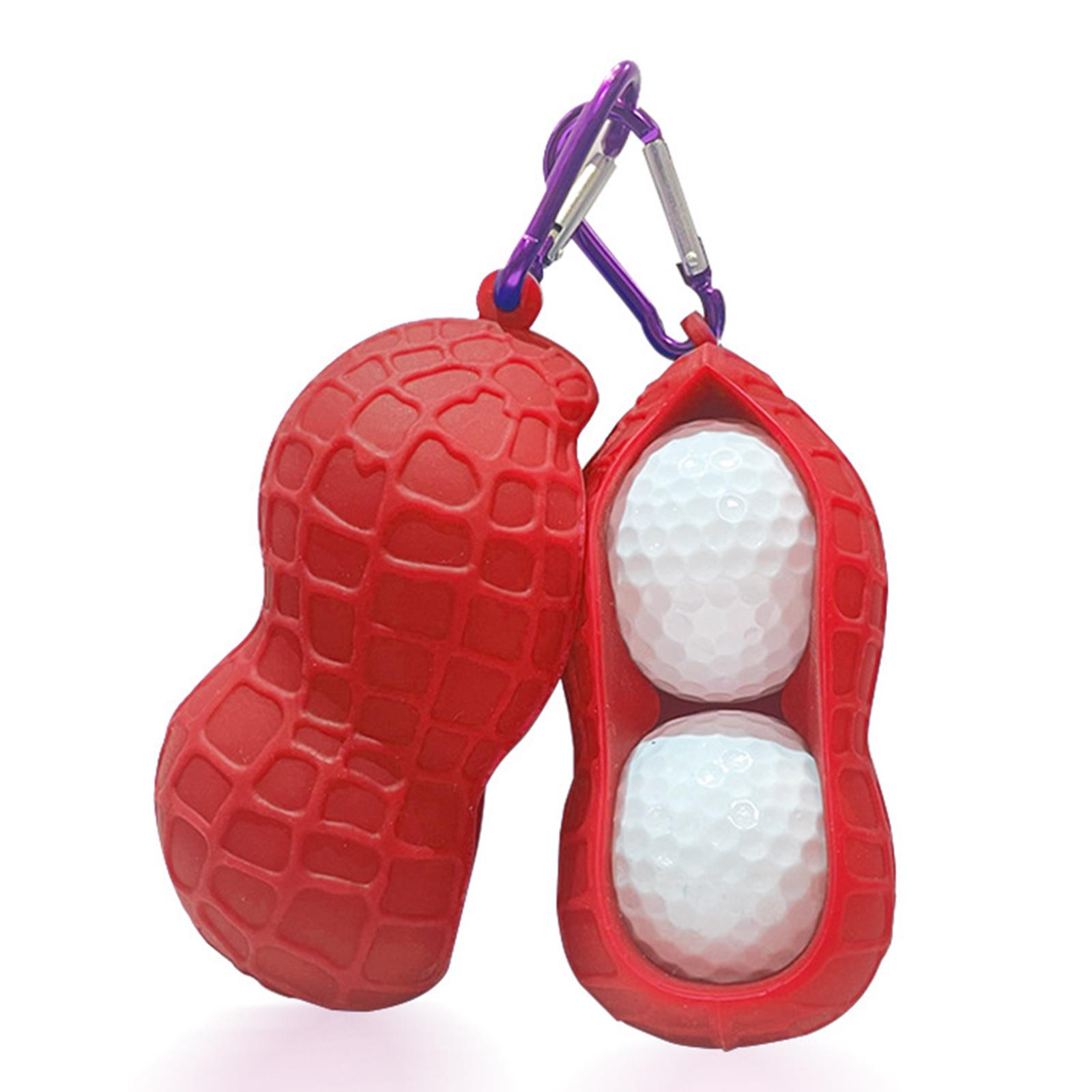Golf Ball Holder Bag Carrier Sleeve Carry Pouch Men Women Red