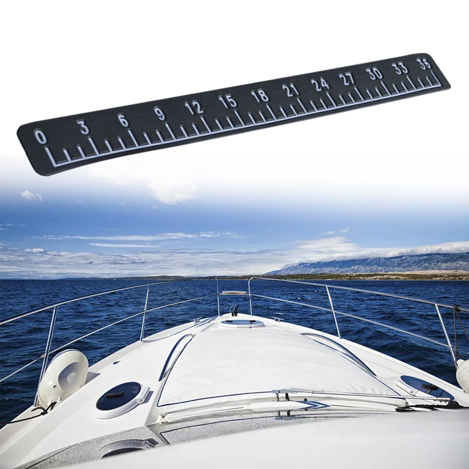 39" Fish Ruler for Boat Accurate 6mm Thickness High Density for Sailboats dark gray white