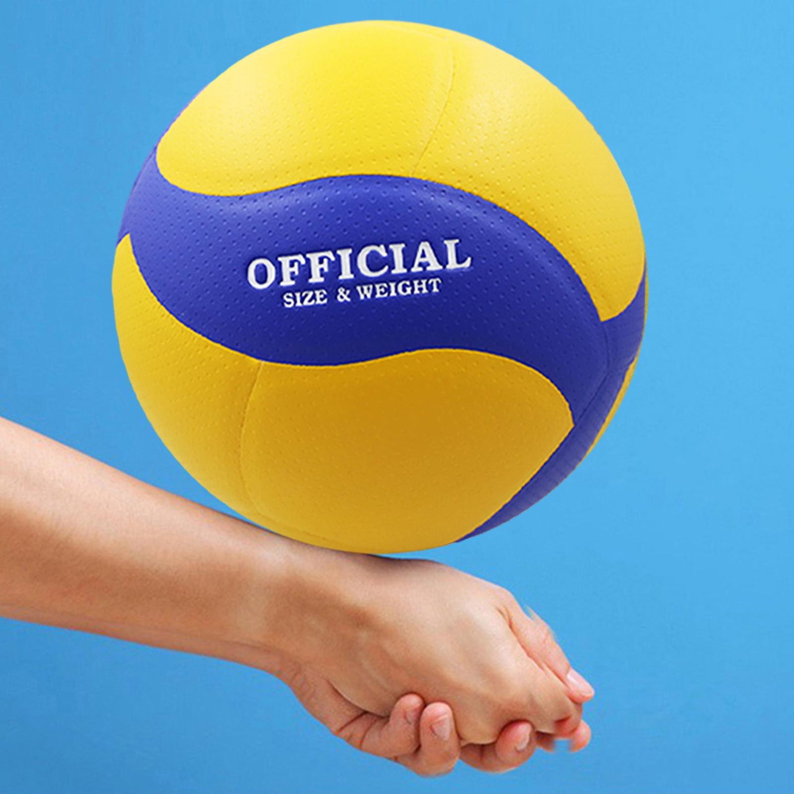Indoor Outdoor Training Beach Game Children Toys Competition Volleyball Ball Blue Yellow