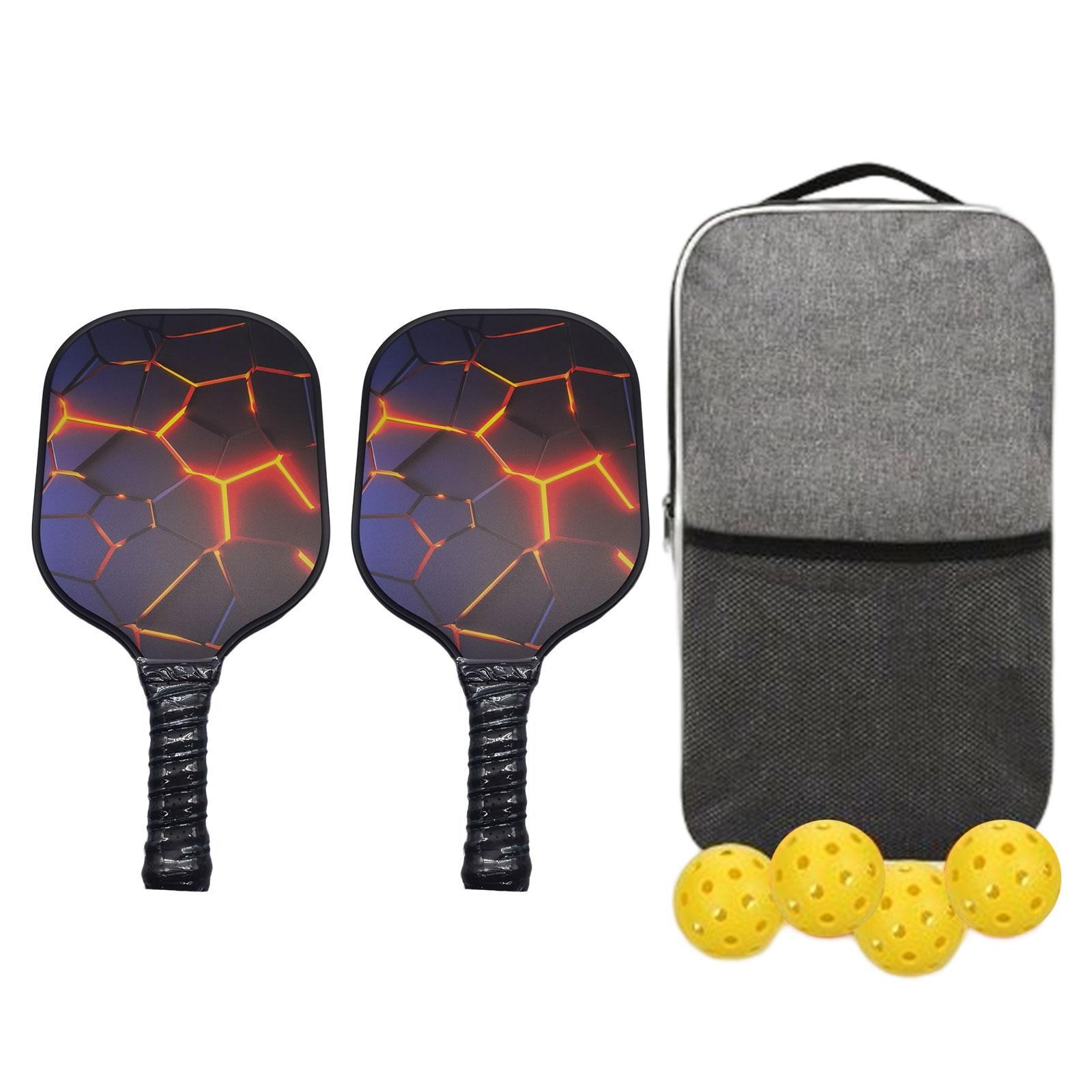 Pickleball Paddles with 2 Rackets 4 Pickleballs Portable Pickleball Racquets