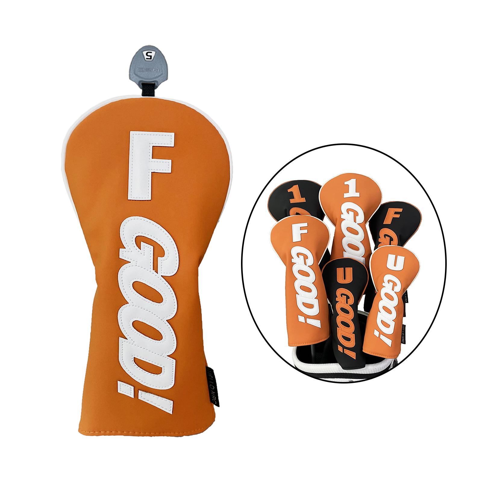 Golf Head Covers for Golf Clubs for Sports Accessories Golfer Transportation Orange Color F
