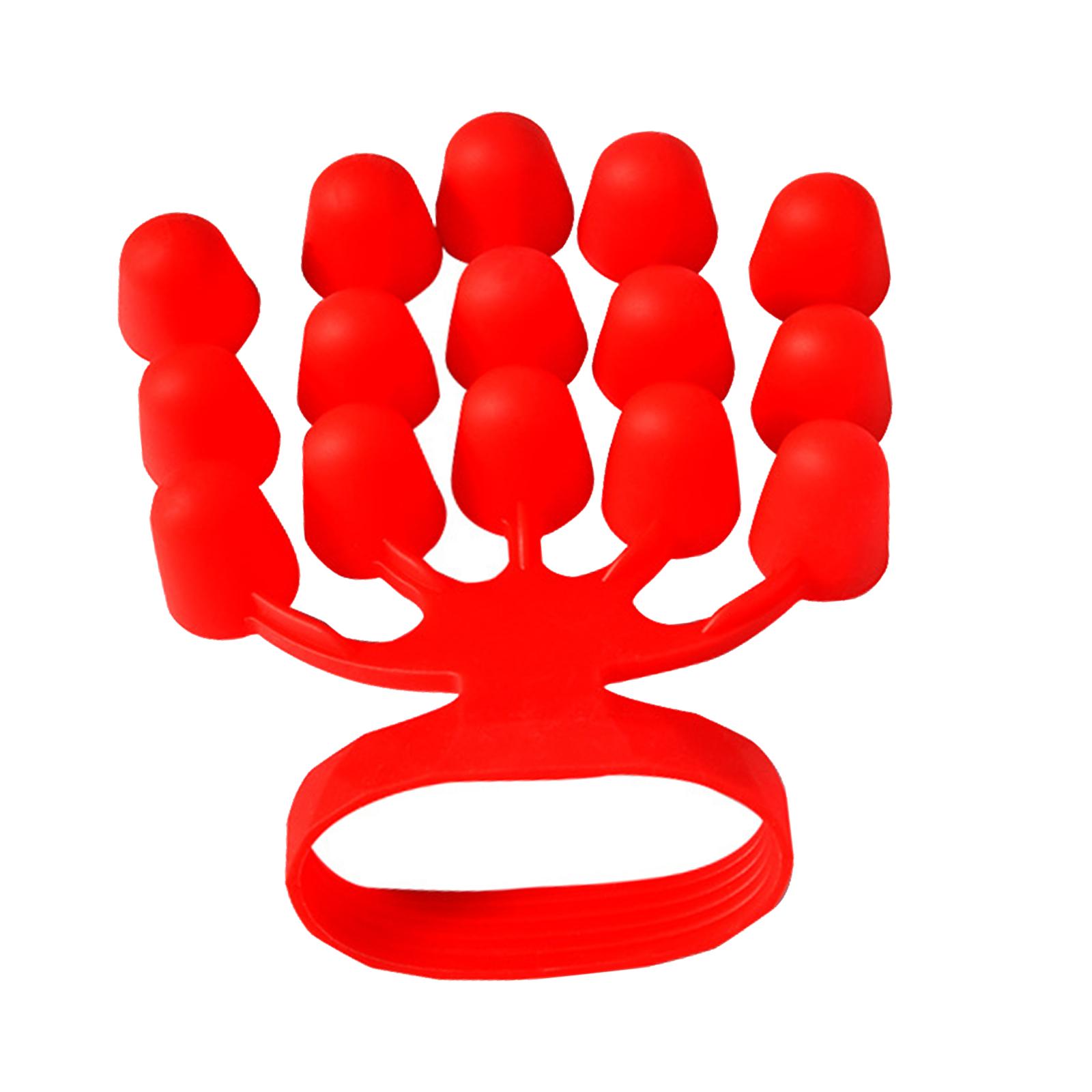 Fingers Exerciser Stretcher Finger Strengthener Piano Hand Grip Strengthener Red