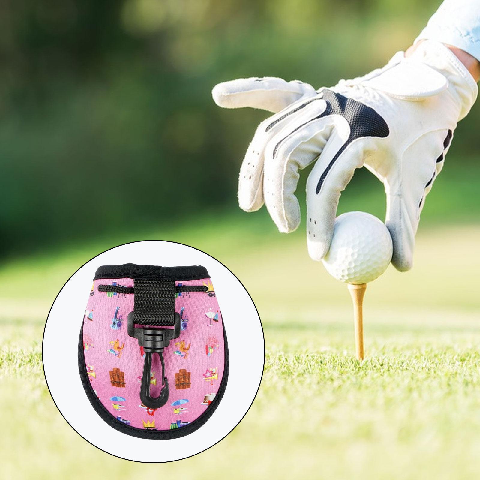 Golf Balls Holder Waist Pack Golf Ball Storage Bag Lightweight Golf Ball Bag Pink