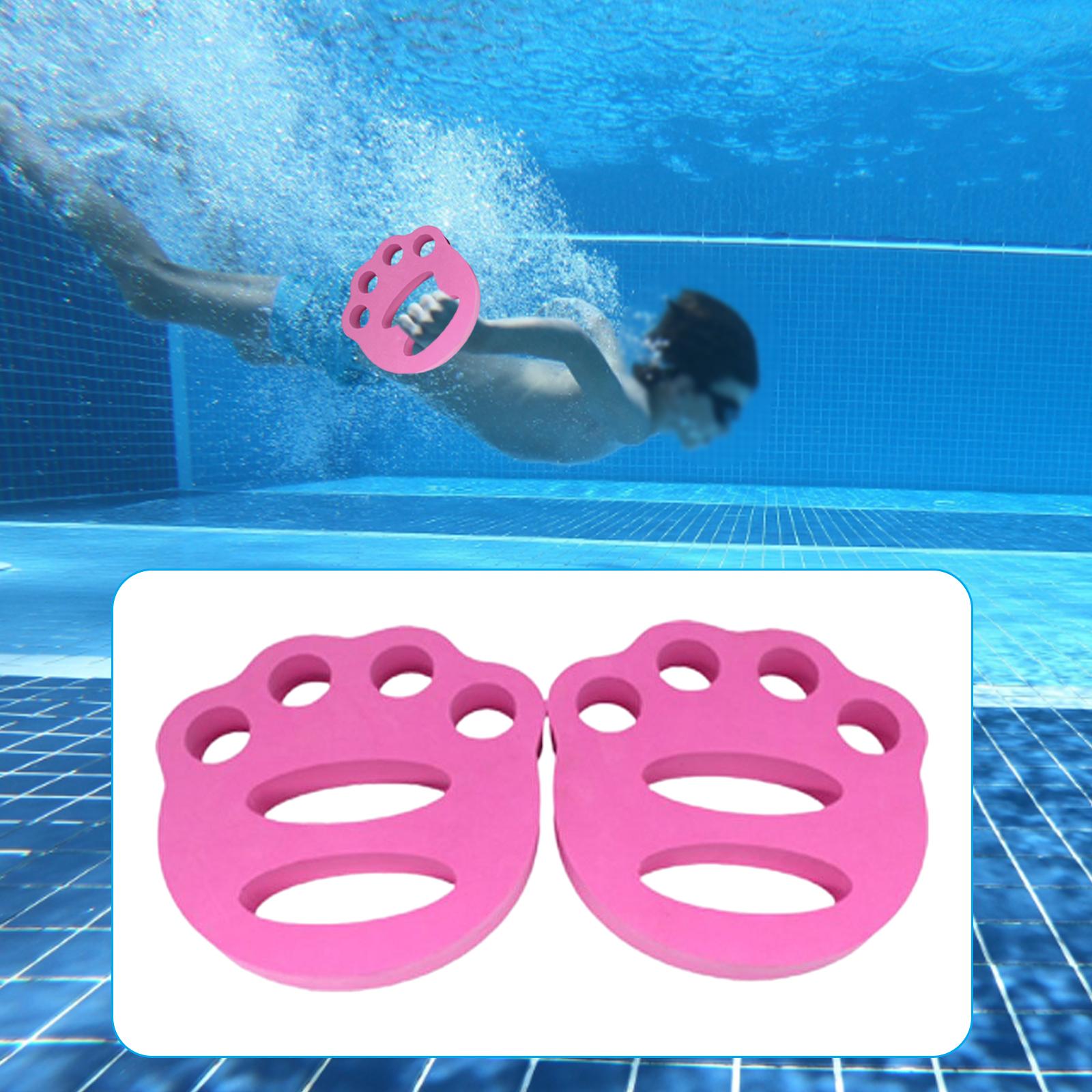 Swimming Hand Float Buoyancy Floating Board 24x23x3cm Pink