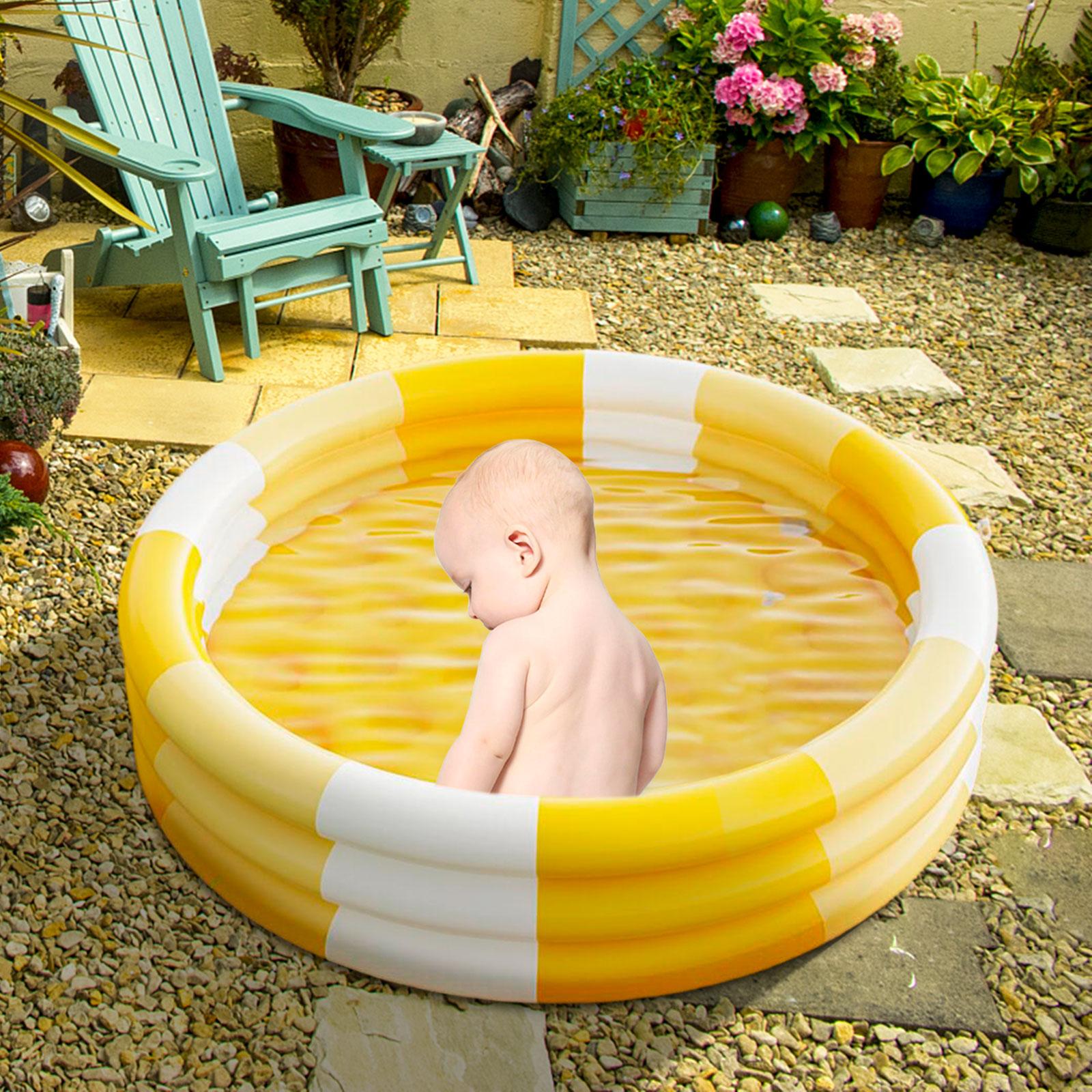 Inflatable Baby of Swimming Pool Portable for Children Toys Kids Girls and Boys Yellow 61cm