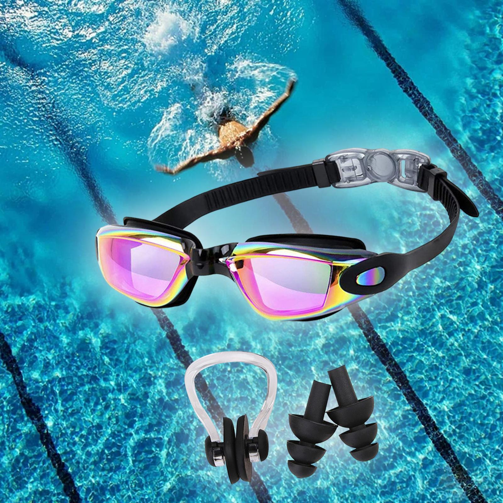 Swim Goggles Eye Protection Leakproof Swim Glasses Anti Fog Swimming Goggles Purple