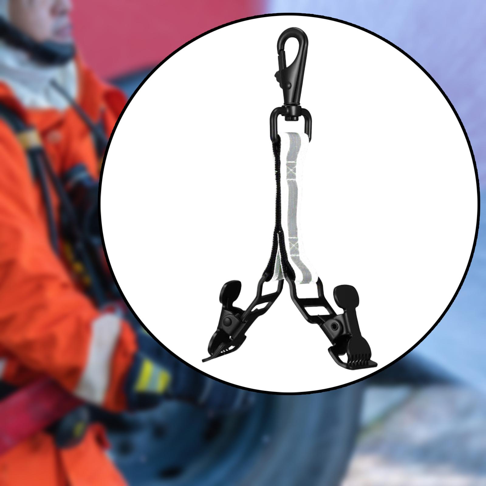 Firefighter Glove Strap Fireman Turnout Gear Durable Quick Release Reflective White C