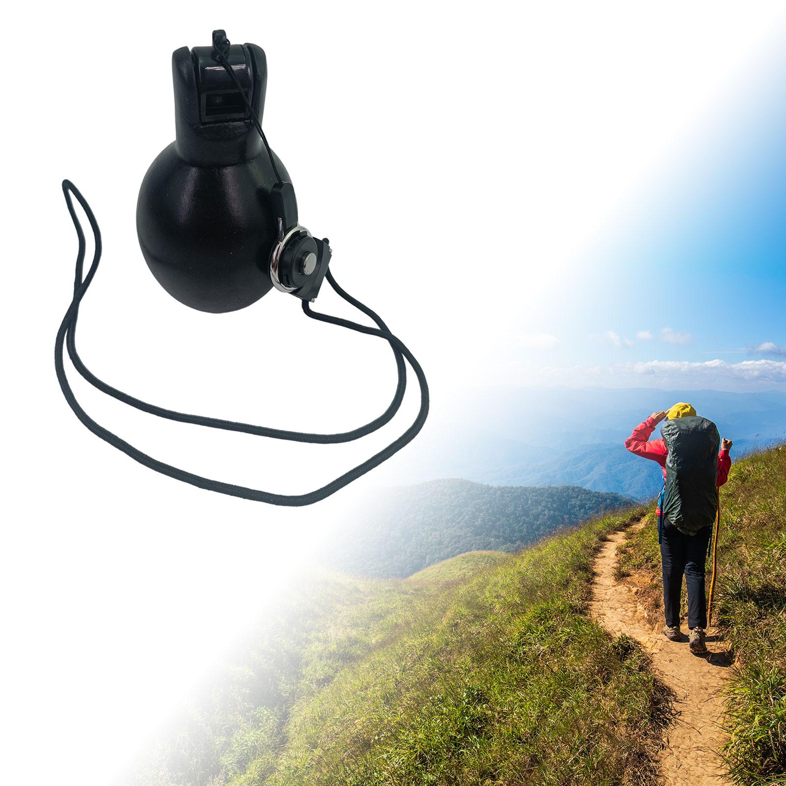 Hand Whistles Handheld Manual Whistle Training for Basketball Hiking Camping Black