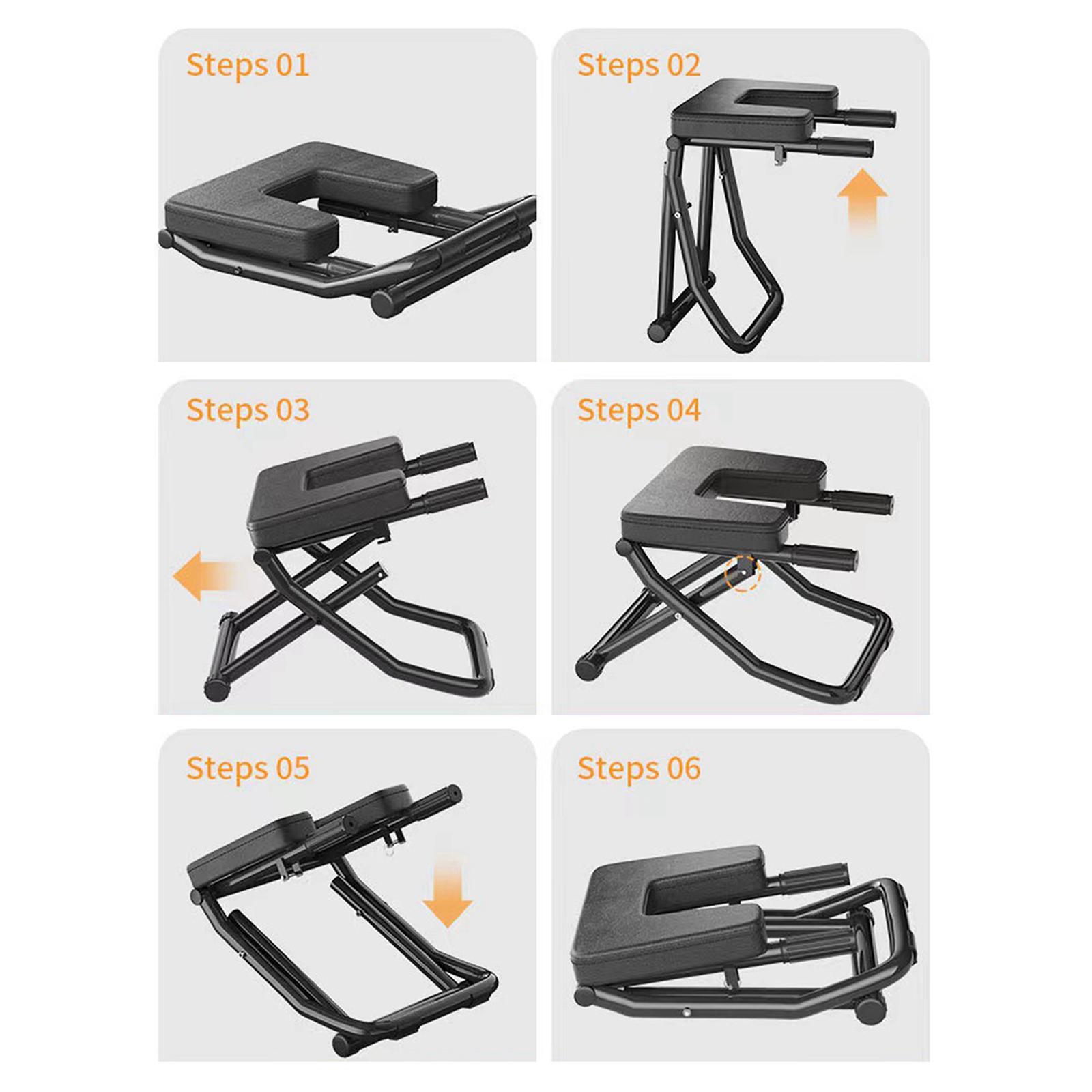 Yoga Headstand Bench Heavy Duty Sponge Balance Training Yoga Inversion Chair black