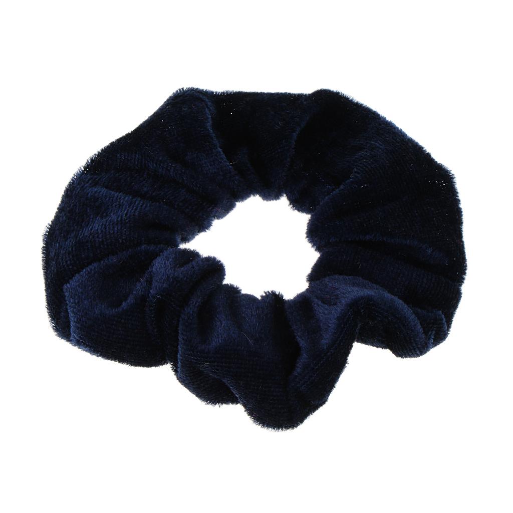 5 Pieces Velvet Hair Scrunchies Elastic Hair Band Soft Bobble Hair Ties  Navy Blue