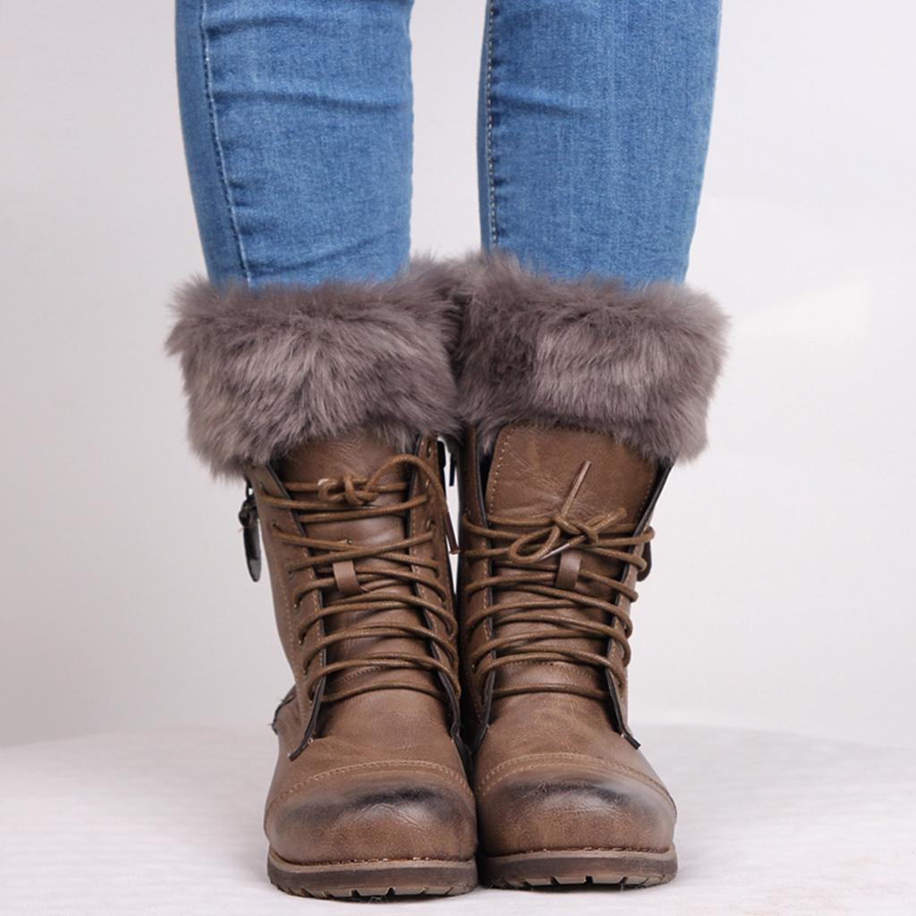 grey fluffy boots