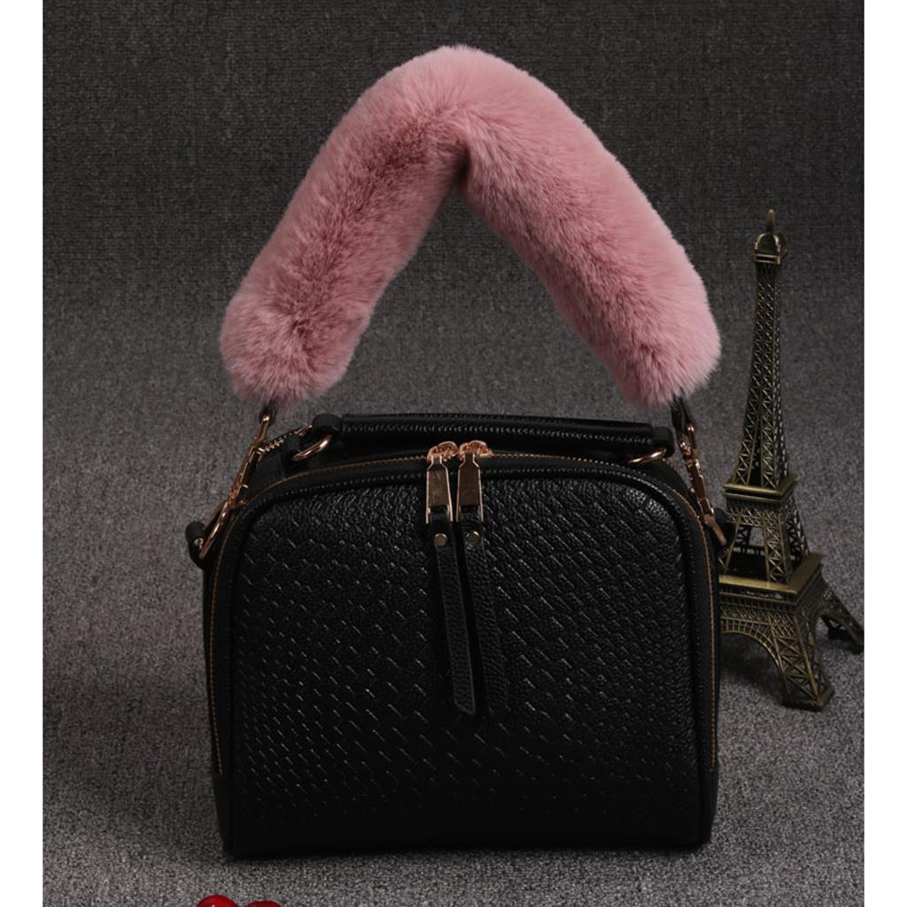 40cm Women&#39;s Faux Fur Replacement Handbag Strap Short Shoulder Bag Belt Tote | eBay