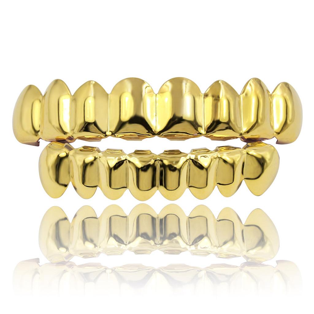18K Gold Plated Grills Grill Teeth Teeth Costume Free Mold Kit